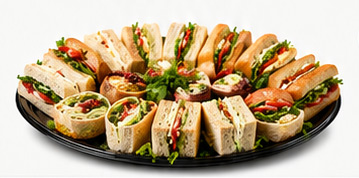 Buffet style sandwich platter